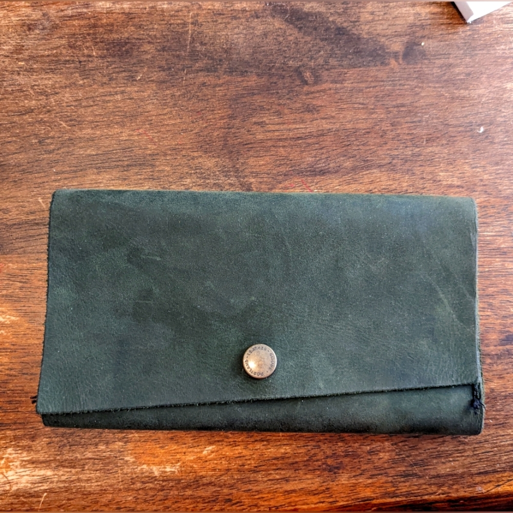 Portland Leather Goods Brushed Green Rancher Wallet